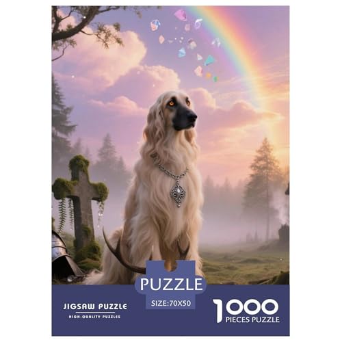 Afghanischer Hund Jigsaw Geeignet Für Erwachsene Und Kinder Kreativ 1000 Teile niedlich Haustier Spiele Unique Home Decor 70x50cm von XDDBYUIZP