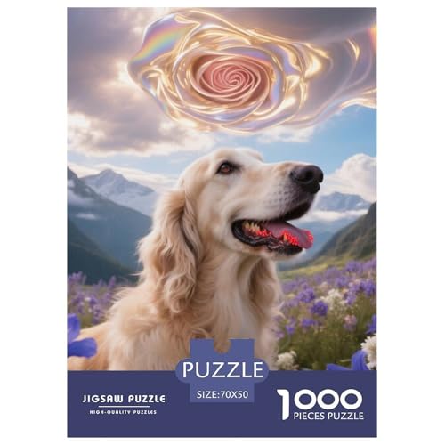 Afghanischer Hund Puzzles Geeignet Für Erwachsene Und Kinder Kreativ 1000 Stück niedlich Haustier Spaß Herausforderend Unique Home Decor 70x50cm von XDDBYUIZP