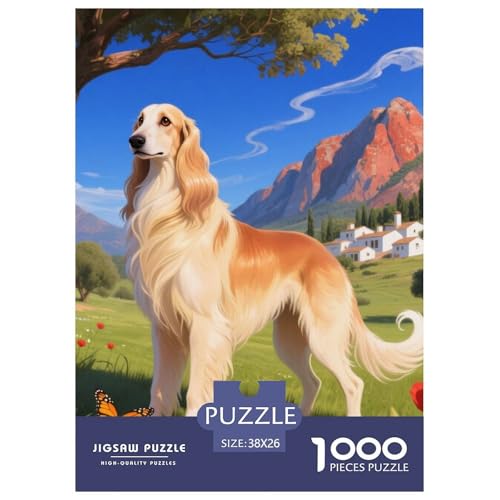 Afghanischer Hund Puzzles Geeignet Für Erwachsene Und Kinder Kreativ 1000 Stücke niedlich Haustier Spiele Unique Home Decor 38x26cm Afghanischer Hund Puzzles Geeignet Für Erwachsene Und Kinder Kreativ 1000 Stücke niedlich Haustier Spiele Unique Home Decor 38x26cm von XDDBYUIZP
