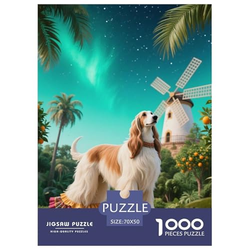 Afghanischer Hund Puzzles Geeignet Für Erwachsene Und Kinder Kreativ 1000 Teile niedlich Haustier Spiele Unique Home Decor 70x50cm Afghanischer Hund Puzzles Geeignet Für Erwachsene Und Kinder Kreativ 1000 Teile niedlich Haustier Spiele Unique Home Decor 70x50cm von XDDBYUIZP