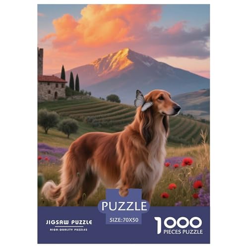 Afghanischer Hund Puzzles Geeignet Für Erwachsene Und Kinder Kreativ 1000 Teile niedlich Haustier Spiele Unique Home Decor 70x50cm von XDDBYUIZP