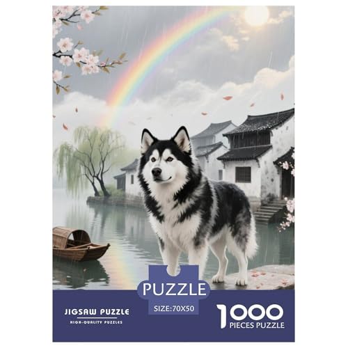 Alaskanische Malamute Jigsaw Geeignet Für Erwachsene Und Kinder Kreativ 1000 Stück niedlich Haustier Spaß Herausforderend Unique Home Decor 70x50cm Alaskanische Malamute Jigsaw Geeignet Für Erwachsene Und Kinder Kreativ 1000 Stück niedlich Haustier Spaß Herausforderend Unique Home Decor 70x50cm von XDDBYUIZP