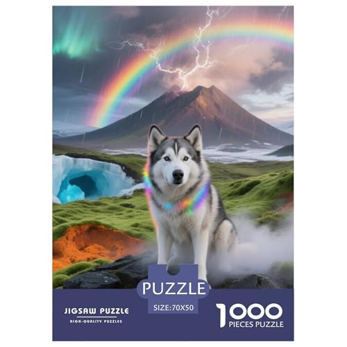 Alaskanische Malamute Jigsaw Geeignet Für Erwachsene Und Kinder Kreativ 1000 Stück niedlich Haustier Spaß Herausforderend Unique Home Decor 70x50cm Alaskanische Malamute Jigsaw Geeignet Für Erwachsene Und Kinder Kreativ 1000 Stück niedlich Haustier Spaß Herausforderend Unique Home Decor 70x50cm von XDDBYUIZP