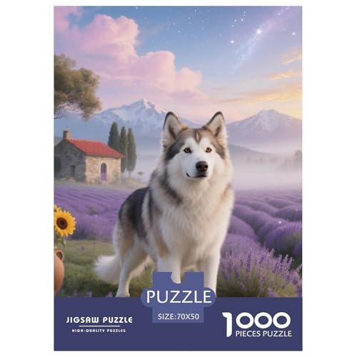Alaskanische Malamute Jigsaw Geeignet Für Erwachsene Und Kinder Kreativ 1000 Stücke niedlich Haustier Spaß Herausforderend Unique Home Decor 70x50cm Alaskanische Malamute Jigsaw Geeignet Für Erwachsene Und Kinder Kreativ 1000 Stücke niedlich Haustier Spaß Herausforderend Unique Home Decor 70x50cm von XDDBYUIZP