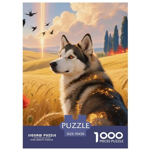 Alaskanische Malamute Jigsaw Geeignet Für Erwachsene Und Kinder Kreativ 1000 Stücke niedlich Haustier Spaß Herausforderend Unique Home Decor 70x50cm Alaskanische Malamute Jigsaw Geeignet Für Erwachsene Und Kinder Kreativ 1000 Stücke niedlich Haustier Spaß Herausforderend Unique Home Decor 70x50cm von XDDBYUIZP