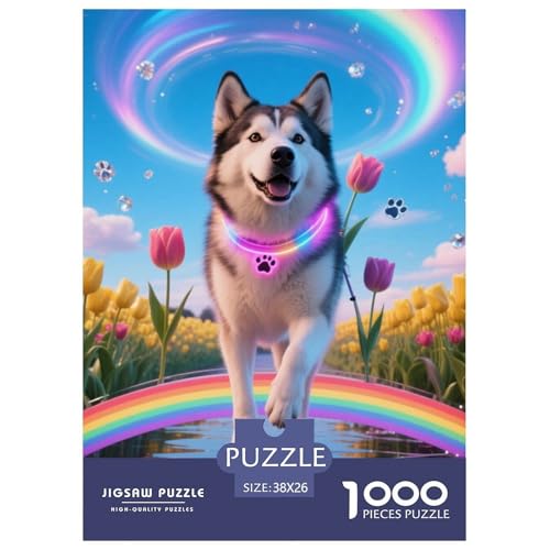 Alaskanische Malamute Jigsaw Geeignet Für Erwachsene Und Kinder Kreativ 1000 Teile niedlich Haustier Spiele Unique Home Decor 38x26cm Alaskanische Malamute Jigsaw Geeignet Für Erwachsene Und Kinder Kreativ 1000 Teile niedlich Haustier Spiele Unique Home Decor 38x26cm von XDDBYUIZP