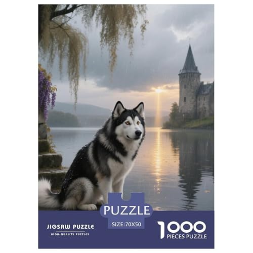 Alaskanische Malamute Jigsaw Geeignet Für Erwachsene Und Kinder Kreativ 1000 Teile niedlich Haustier Spiele Unique Home Decor 70x50cm Alaskanische Malamute Jigsaw Geeignet Für Erwachsene Und Kinder Kreativ 1000 Teile niedlich Haustier Spiele Unique Home Decor 70x50cm von XDDBYUIZP
