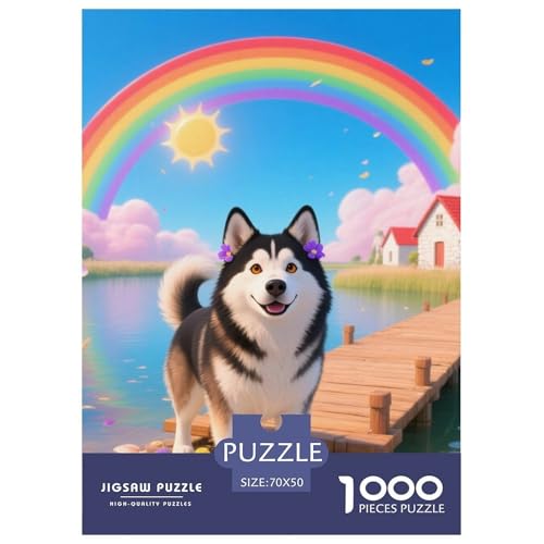 Alaskanische Malamute Puzzle Geeignet Für Erwachsene Und Kinder Kreativ 1000 Stücke niedlich Haustier Spiele Unique Home Decor 70x50cm Alaskanische Malamute Puzzle Geeignet Für Erwachsene Und Kinder Kreativ 1000 Stücke niedlich Haustier Spiele Unique Home Decor 70x50cm von XDDBYUIZP