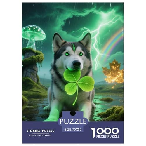 Alaskanische Malamute Puzzle Geeignet Für Erwachsene Und Kinder Kreativ 1000 Teile niedlich Haustier Spaß Herausforderend Unique Home Decor 70x50cm Alaskanische Malamute Puzzle Geeignet Für Erwachsene Und Kinder Kreativ 1000 Teile niedlich Haustier Spaß Herausforderend Unique Home Decor 70x50cm von XDDBYUIZP