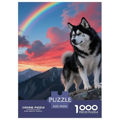 Alaskanische Malamute Puzzle Geeignet Für Erwachsene Und Kinder Kreativ 1000 Teile niedlich Haustier Spaß Herausforderend Unique Home Decor 70x50cm Alaskanische Malamute Puzzle Geeignet Für Erwachsene Und Kinder Kreativ 1000 Teile niedlich Haustier Spaß Herausforderend Unique Home Decor 70x50cm von XDDBYUIZP