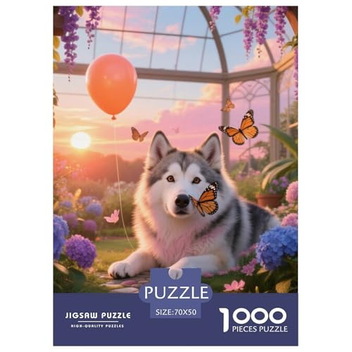 Alaskanische Malamute Puzzle Geeignet Für Erwachsene Und Kinder Kreativ 1000 Teile niedlich Haustier Spaß Herausforderend Unique Home Decor 70x50cm Alaskanische Malamute Puzzle Geeignet Für Erwachsene Und Kinder Kreativ 1000 Teile niedlich Haustier Spaß Herausforderend Unique Home Decor 70x50cm von XDDBYUIZP