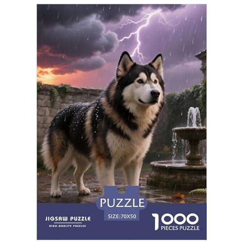 Alaskanische Malamute Puzzle Geeignet Für Erwachsene Und Kinder Kreativ 1000 Teile niedlich Haustier Spiele Unique Home Decor 70x50cm Alaskanische Malamute Puzzle Geeignet Für Erwachsene Und Kinder Kreativ 1000 Teile niedlich Haustier Spiele Unique Home Decor 70x50cm von XDDBYUIZP