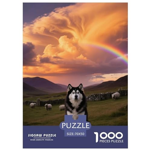 Alaskanische Malamute Puzzles Geeignet Für Erwachsene Und Kinder Kreativ 1000 Stück niedlich Haustier Spaß Herausforderend Unique Home Decor 70x50cm Alaskanische Malamute Puzzles Geeignet Für Erwachsene Und Kinder Kreativ 1000 Stück niedlich Haustier Spaß Herausforderend Unique Home Decor 70x50cm von XDDBYUIZP