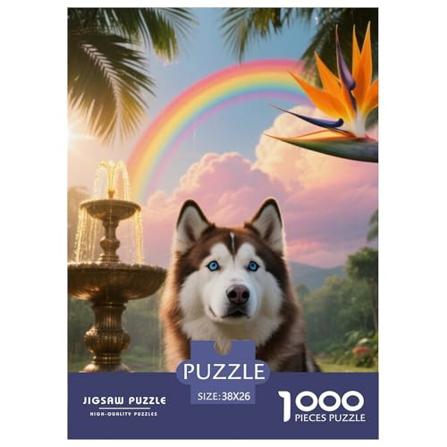 Alaskanische Malamute Puzzles Geeignet Für Erwachsene Und Kinder Kreativ 1000 Teile niedlich Haustier Spaß Herausforderend Unique Home Decor 38x26cm Alaskanische Malamute Puzzles Geeignet Für Erwachsene Und Kinder Kreativ 1000 Teile niedlich Haustier Spaß Herausforderend Unique Home Decor 38x26cm von XDDBYUIZP