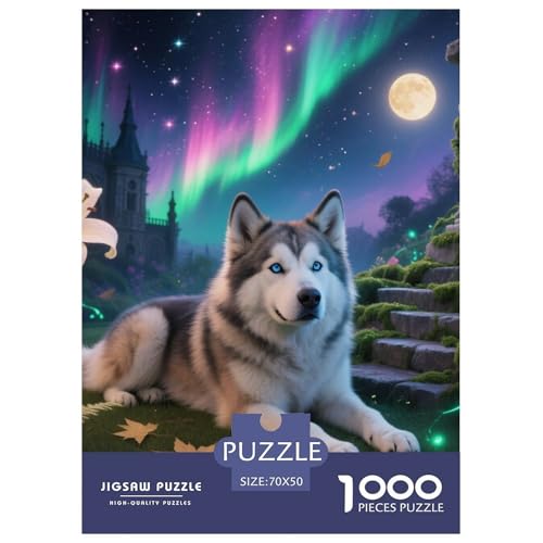 Alaskanische Malamute Puzzles Geeignet Für Erwachsene Und Kinder Kreativ 1000 Teile niedlich Haustier Spaß Herausforderend Unique Home Decor 70x50cm von XDDBYUIZP