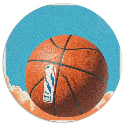 Basketball 1000 Stück Puzzles Für Erwachsene Und Kinder Jahren Basketball Circular Puzzles Puzzle-Spiele Wand Dekoration Geschenk 1000pcs (67.5x67.5cm) von XDDBYUIZP