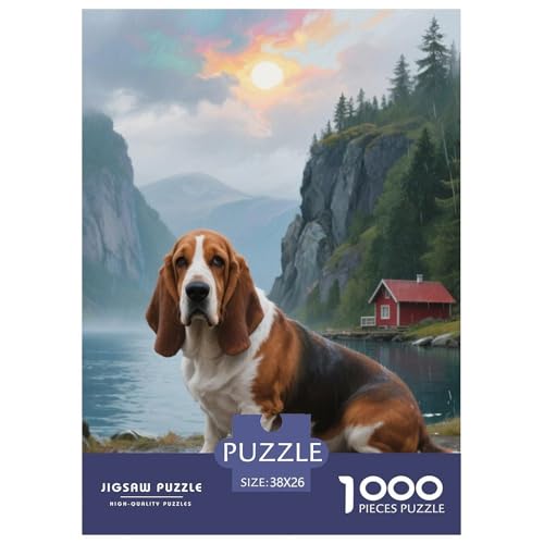 Basset Hund Jigsaw Geeignet Für Erwachsene Und Kinder Kreativ 1000 Stück niedlich Haustier Spiele Unique Home Decor 38x26cm Basset Hund Jigsaw Geeignet Für Erwachsene Und Kinder Kreativ 1000 Stück niedlich Haustier Spiele Unique Home Decor 38x26cm von XDDBYUIZP