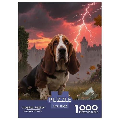 Basset Hund Jigsaw Geeignet Für Erwachsene Und Kinder Kreativ 1000 Stücke niedlich Haustier Spiele Unique Home Decor 38x26cm Basset Hund Jigsaw Geeignet Für Erwachsene Und Kinder Kreativ 1000 Stücke niedlich Haustier Spiele Unique Home Decor 38x26cm von XDDBYUIZP