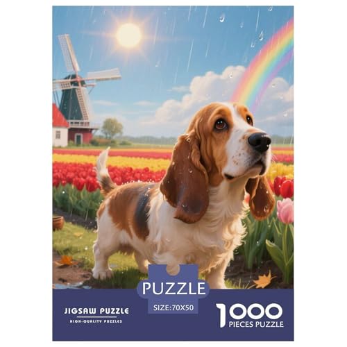 Basset Hund Jigsaw Geeignet Für Erwachsene Und Kinder Kreativ 1000 Stücke niedlich Haustier Spiele Unique Home Decor 70x50cm Basset Hund Jigsaw Geeignet Für Erwachsene Und Kinder Kreativ 1000 Stücke niedlich Haustier Spiele Unique Home Decor 70x50cm von XDDBYUIZP