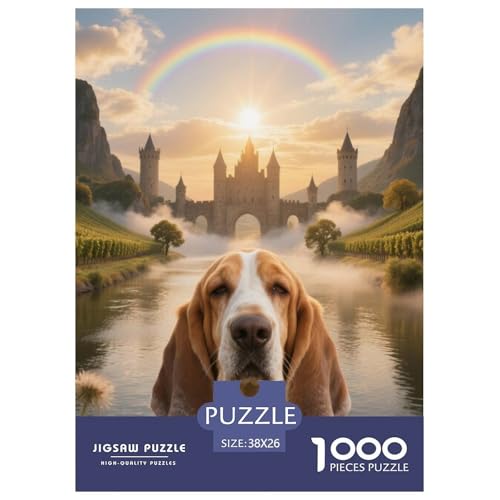 Basset Hund Jigsaw Geeignet Für Erwachsene Und Kinder Kreativ 1000 Teile niedlich Haustier Spiele Unique Home Decor 38x26cm Basset Hund Jigsaw Geeignet Für Erwachsene Und Kinder Kreativ 1000 Teile niedlich Haustier Spiele Unique Home Decor 38x26cm von XDDBYUIZP