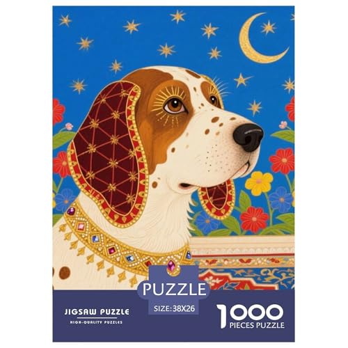 Basset Hund Jigsaw Geeignet Für Erwachsene Und Kinder Kreativ 1000 Teile niedlich Haustier Spiele Unique Home Decor 38x26cm Basset Hund Jigsaw Geeignet Für Erwachsene Und Kinder Kreativ 1000 Teile niedlich Haustier Spiele Unique Home Decor 38x26cm von XDDBYUIZP