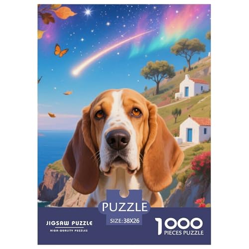 Basset Hund Jigsaw Geeignet Für Erwachsene Und Kinder Kreativ 1000 Teile niedlich Haustier Spiele Unique Home Decor 38x26cm Basset Hund Jigsaw Geeignet Für Erwachsene Und Kinder Kreativ 1000 Teile niedlich Haustier Spiele Unique Home Decor 38x26cm von XDDBYUIZP