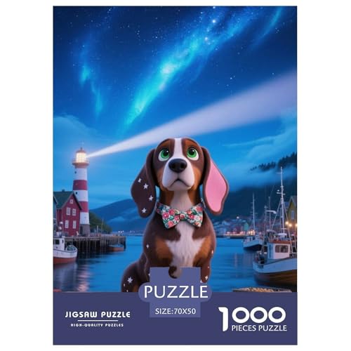 Basset Hund Jigsaw Geeignet Für Erwachsene Und Kinder Kreativ 1000 Teile niedlich Haustier Spiele Unique Home Decor 70x50cm Basset Hund Jigsaw Geeignet Für Erwachsene Und Kinder Kreativ 1000 Teile niedlich Haustier Spiele Unique Home Decor 70x50cm von XDDBYUIZP