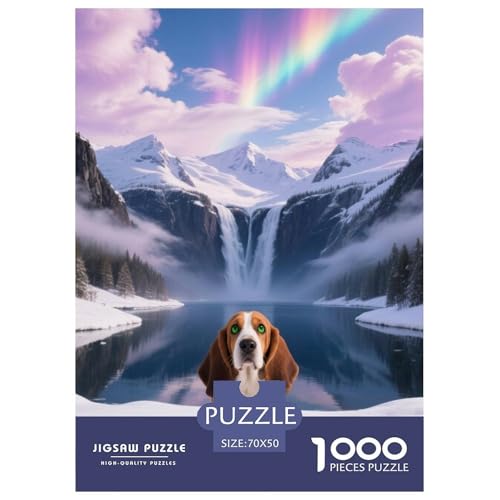 Basset Hund Puzzle Geeignet Für Erwachsene Und Kinder Kreativ 1000 Teile niedlich Haustier Spaß Herausforderend Unique Home Decor 70x50cm Basset Hund Puzzle Geeignet Für Erwachsene Und Kinder Kreativ 1000 Teile niedlich Haustier Spaß Herausforderend Unique Home Decor 70x50cm von XDDBYUIZP