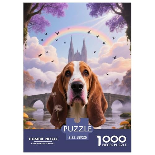 Basset Hund Puzzle Geeignet Für Erwachsene Und Kinder Kreativ 1000 Teile niedlich Haustier Spiele Unique Home Decor 38x26cm Basset Hund Puzzle Geeignet Für Erwachsene Und Kinder Kreativ 1000 Teile niedlich Haustier Spiele Unique Home Decor 38x26cm von XDDBYUIZP