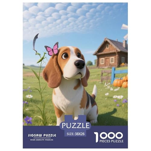 Basset Hund Puzzle Geeignet Für Erwachsene Und Kinder Kreativ 1000 Teile niedlich Haustier Spiele Unique Home Decor 38x26cm Basset Hund Puzzle Geeignet Für Erwachsene Und Kinder Kreativ 1000 Teile niedlich Haustier Spiele Unique Home Decor 38x26cm von XDDBYUIZP