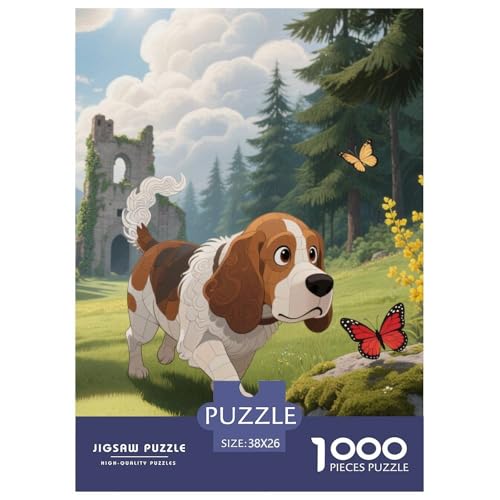 Basset Hund Puzzle Geeignet Für Erwachsene Und Kinder Kreativ 1000 Teile niedlich Haustier Spiele Unique Home Decor 38x26cm Basset Hund Puzzle Geeignet Für Erwachsene Und Kinder Kreativ 1000 Teile niedlich Haustier Spiele Unique Home Decor 38x26cm von XDDBYUIZP