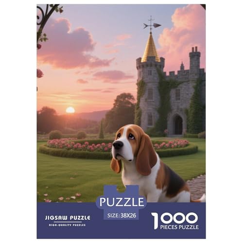 Basset Hund Puzzles Geeignet Für Erwachsene Und Kinder Kreativ 1000 Stück niedlich Haustier Spaß Herausforderend Unique Home Decor 38x26cm Basset Hund Puzzles Geeignet Für Erwachsene Und Kinder Kreativ 1000 Stück niedlich Haustier Spaß Herausforderend Unique Home Decor 38x26cm von XDDBYUIZP
