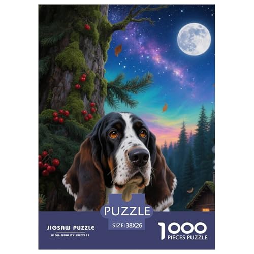 Basset Hund Puzzles Geeignet Für Erwachsene Und Kinder Kreativ 1000 Stück niedlich Haustier Spiele Unique Home Decor 38x26cm von XDDBYUIZP