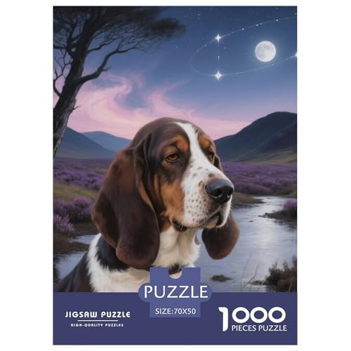 Basset Hund Puzzles Geeignet Für Erwachsene Und Kinder Kreativ 1000 Stück niedlich Haustier Spiele Unique Home Decor 70x50cm Basset Hund Puzzles Geeignet Für Erwachsene Und Kinder Kreativ 1000 Stück niedlich Haustier Spiele Unique Home Decor 70x50cm von XDDBYUIZP
