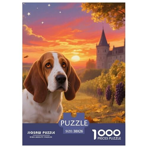 Basset Hund Puzzles Geeignet Für Erwachsene Und Kinder Kreativ 1000 Stücke niedlich Haustier Spaß Herausforderend Unique Home Decor 38x26cm Basset Hund Puzzles Geeignet Für Erwachsene Und Kinder Kreativ 1000 Stücke niedlich Haustier Spaß Herausforderend Unique Home Decor 38x26cm von XDDBYUIZP