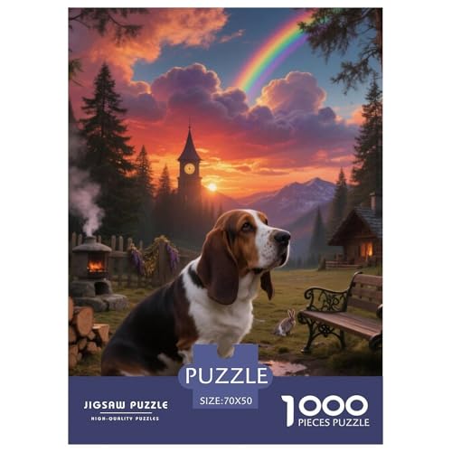 Basset Hund Puzzles Geeignet Für Erwachsene Und Kinder Kreativ 1000 Stücke niedlich Haustier Spiele Unique Home Decor 70x50cm Basset Hund Puzzles Geeignet Für Erwachsene Und Kinder Kreativ 1000 Stücke niedlich Haustier Spiele Unique Home Decor 70x50cm von XDDBYUIZP
