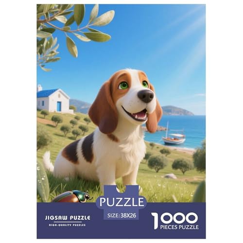 Basset Hund Puzzles Geeignet Für Erwachsene Und Kinder Kreativ 1000 Teile niedlich Haustier Spaß Herausforderend Unique Home Decor 38x26cm Basset Hund Puzzles Geeignet Für Erwachsene Und Kinder Kreativ 1000 Teile niedlich Haustier Spaß Herausforderend Unique Home Decor 38x26cm von XDDBYUIZP