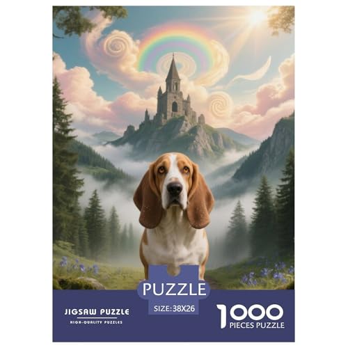 Basset Hund Puzzles Geeignet Für Erwachsene Und Kinder Kreativ 1000 Teile niedlich Haustier Spiele Unique Home Decor 38x26cm Basset Hund Puzzles Geeignet Für Erwachsene Und Kinder Kreativ 1000 Teile niedlich Haustier Spiele Unique Home Decor 38x26cm von XDDBYUIZP
