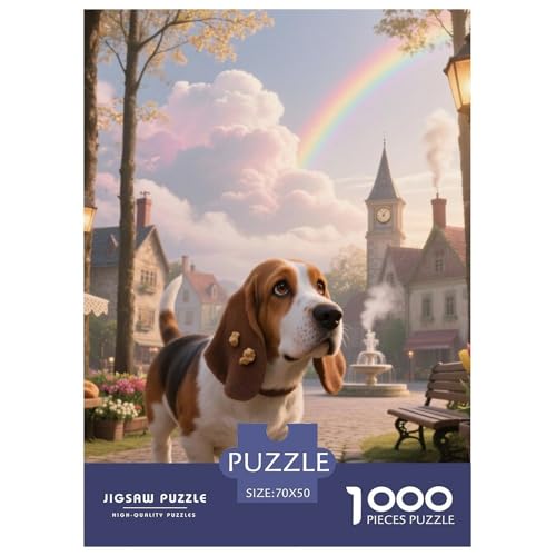 Basset Hund Puzzles Geeignet Für Erwachsene Und Kinder Kreativ 1000 Teile niedlich Haustier Spiele Unique Home Decor 70x50cm Basset Hund Puzzles Geeignet Für Erwachsene Und Kinder Kreativ 1000 Teile niedlich Haustier Spiele Unique Home Decor 70x50cm von XDDBYUIZP