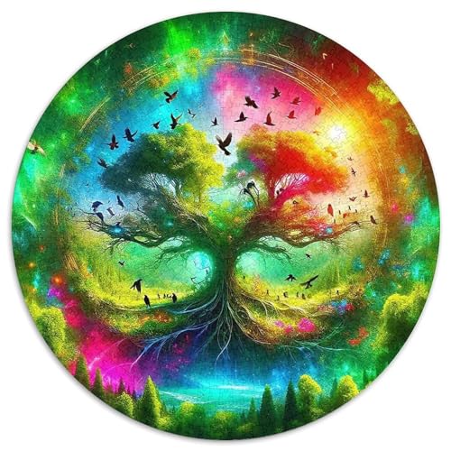 Baum des Lebens 1000 Stück Puzzles Circular Puzzle Puzzle-Spiele Wand Dekoration Geschenk (67.5x67.5cm) von XDDBYUIZP