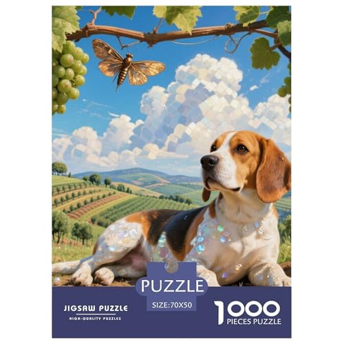 Beagle Hunde Jigsaw Geeignet Für Erwachsene Und Kinder Kreativ 1000 Stück niedlich Haustier Spaß Herausforderend Unique Home Decor 70x50cm/ Beagle Hunde Jigsaw Geeignet Für Erwachsene Und Kinder Kreativ 1000 Stück niedlich Haustier Spaß Herausforderend Unique Home Decor 70x50cm/ von XDDBYUIZP
