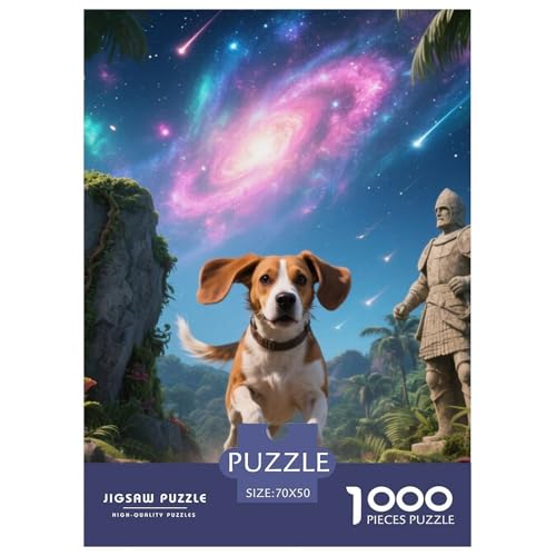 Beagle Hunde Jigsaw Geeignet Für Erwachsene Und Kinder Kreativ 1000 Stück niedlich Haustier Spaß Herausforderend Unique Home Decor 70x50cm/ Beagle Hunde Jigsaw Geeignet Für Erwachsene Und Kinder Kreativ 1000 Stück niedlich Haustier Spaß Herausforderend Unique Home Decor 70x50cm/ von XDDBYUIZP