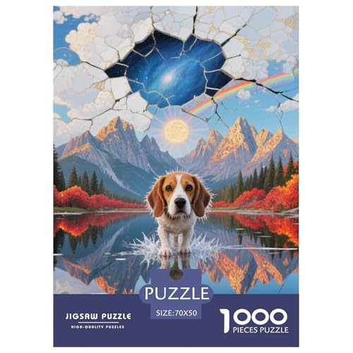 Beagle Hunde Jigsaw Geeignet Für Erwachsene Und Kinder Kreativ 1000 Stücke niedlich Haustier Spaß Herausforderend Unique Home Decor 70x50cm/ Beagle Hunde Jigsaw Geeignet Für Erwachsene Und Kinder Kreativ 1000 Stücke niedlich Haustier Spaß Herausforderend Unique Home Decor 70x50cm/ von XDDBYUIZP