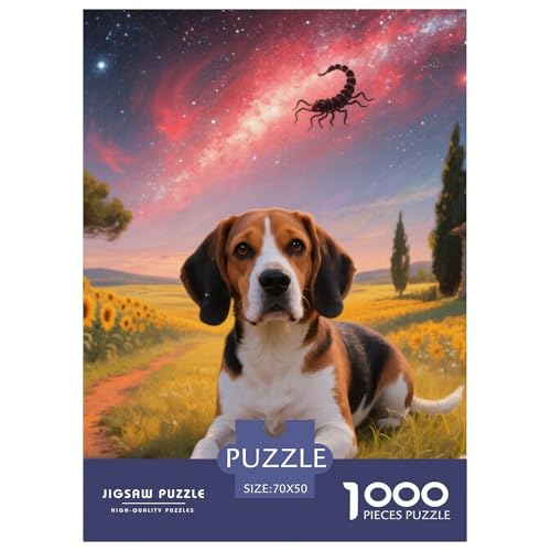Beagle Hunde Jigsaw Geeignet Für Erwachsene Und Kinder Kreativ 1000 Stücke niedlich Haustier Spaß Herausforderend Unique Home Decor 70x50cm/ Beagle Hunde Jigsaw Geeignet Für Erwachsene Und Kinder Kreativ 1000 Stücke niedlich Haustier Spaß Herausforderend Unique Home Decor 70x50cm/ von XDDBYUIZP
