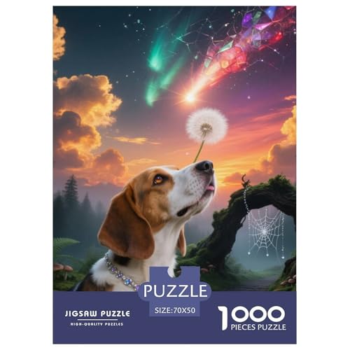 Beagle Hunde Jigsaw Geeignet Für Erwachsene Und Kinder Kreativ 1000 Stücke niedlich Haustier Spiele Unique Home Decor 70x50cm/ von XDDBYUIZP