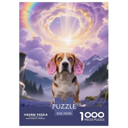 Beagle Hunde Jigsaw Geeignet Für Erwachsene Und Kinder Kreativ 1000 Teile niedlich Haustier Spaß Herausforderend Unique Home Decor 70x50cm/ Beagle Hunde Jigsaw Geeignet Für Erwachsene Und Kinder Kreativ 1000 Teile niedlich Haustier Spaß Herausforderend Unique Home Decor 70x50cm/ von XDDBYUIZP