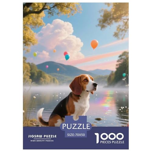 Beagle Hunde Jigsaw Geeignet Für Erwachsene Und Kinder Kreativ 1000 Teile niedlich Haustier Spiele Unique Home Decor 70x50cm/ Beagle Hunde Jigsaw Geeignet Für Erwachsene Und Kinder Kreativ 1000 Teile niedlich Haustier Spiele Unique Home Decor 70x50cm/ von XDDBYUIZP