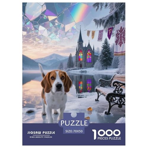Beagle Hunde Jigsaw Geeignet Für Erwachsene Und Kinder Kreativ 1000 Teile niedlich Haustier Spiele Unique Home Decor 70x50cm/ Beagle Hunde Jigsaw Geeignet Für Erwachsene Und Kinder Kreativ 1000 Teile niedlich Haustier Spiele Unique Home Decor 70x50cm/ von XDDBYUIZP
