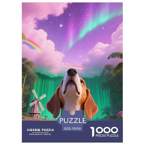 Beagle Hunde Jigsaw Geeignet Für Erwachsene Und Kinder Kreativ 1000 Teile niedlich Haustier Spiele Unique Home Decor 70x50cm/ Beagle Hunde Jigsaw Geeignet Für Erwachsene Und Kinder Kreativ 1000 Teile niedlich Haustier Spiele Unique Home Decor 70x50cm/ von XDDBYUIZP