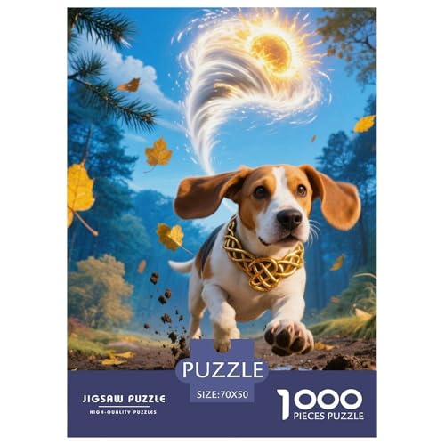 Beagle Hunde Puzzle Geeignet Für Erwachsene Und Kinder Kreativ 1000 Stücke niedlich Haustier Spaß Herausforderend Unique Home Decor 70x50cm/ Beagle Hunde Puzzle Geeignet Für Erwachsene Und Kinder Kreativ 1000 Stücke niedlich Haustier Spaß Herausforderend Unique Home Decor 70x50cm/ von XDDBYUIZP